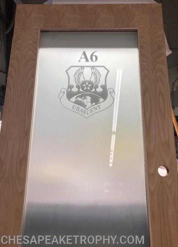 Sandblasted. Door. W/logo
